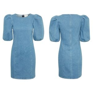 GESTUZ - Astrid Roundneck Dress - Denim Blue in Sz 34/ US Size 2